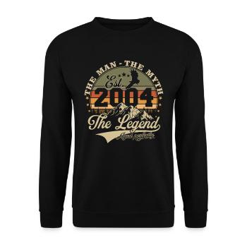 Vintage 2004 Born Man Myth Legend - Unisex Sweatshirt - black - Front - Alina (178cm) & Michal (187cm)