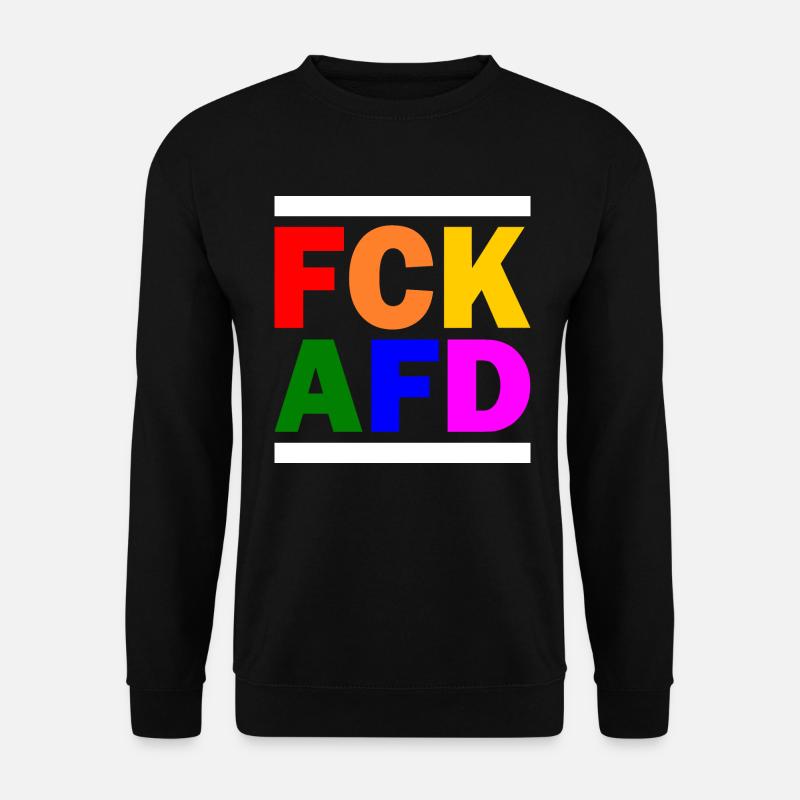 Fck afd - Unisex Pullover - Schwarz