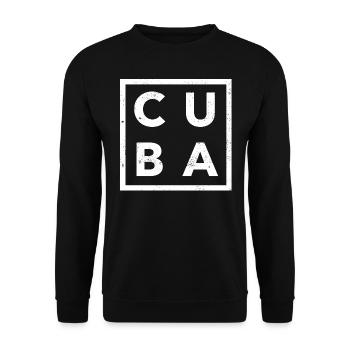 Cuba - Unisex Sweatshirt - black - Front - Alina (178cm) & Michal (187cm)