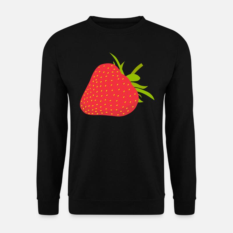 Erdbeere - Unisex Pullover - Schwarz