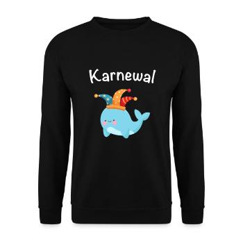 Karnewal Wal Kostüm Verkleidung Fasching Karneval - Unisex Pullover - Schwarz - Vorne - Alina (178cm) & Michal (187cm)