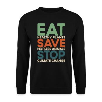 Vegan - Animalisti e Animalisti Attivisti - Cambiamenti Climatici - Felpa unisex - nero - Fronte - Alina (178cm) & Michal (187cm)