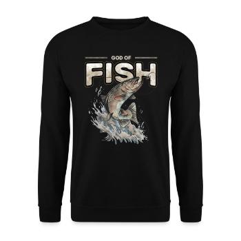 God of Fish - Sweat-shirt Unisexe - noir - Devant - Alina (178cm) & Michal (187cm)