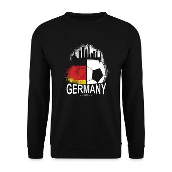 Football 2022 Germany - Unisex Sweatshirt - black - Front - Alina (178cm) & Michal (187cm)