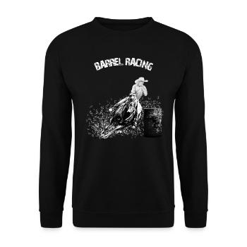 BARREL RACING, BARREL RACER GIRL - CHEMISE NOIRE - Sweat-shirt Unisexe - noir - Devant - Alina (178cm) & Michal (187cm)
