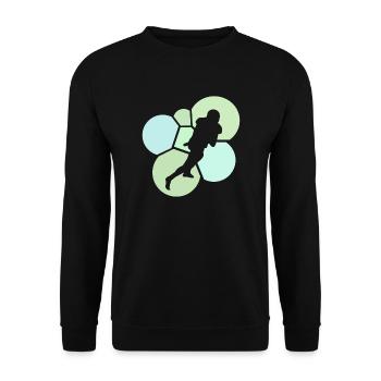 American Football Footballspieler Quarterback - Unisex Pullover - Schwarz - Vorne - Alina (178cm) & Michal (187cm)