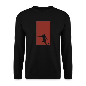 Footballeur Kicker Défenseur Gardien de but - Sweat-shirt Unisexe - noir - Devant - Alina (178cm) & Michal (187cm)