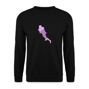 American Football Gridiron Touchdown Footballer - Unisex Sweatshirt - black - Front - Alina (178cm) & Michal (187cm)