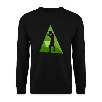 Boxing Jab Knockout - Unisex Sweatshirt - black - Front - Alina (178cm) & Michal (187cm)