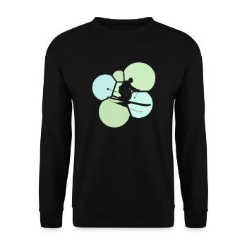 Ski Freeride Schnee - Unisex Pullover - Schwarz - Vorne - Alina (178cm) & Michal (187cm)