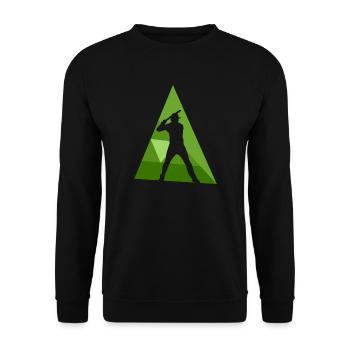 Baseball Baserunner Catcher - Unisex Pullover - Schwarz - Vorne - Alina (178cm) & Michal (187cm)