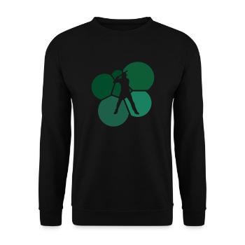 Baseball Batting Fielding Bat - Unisex Sweatshirt - black - Front - Alina (178cm) & Michal (187cm)