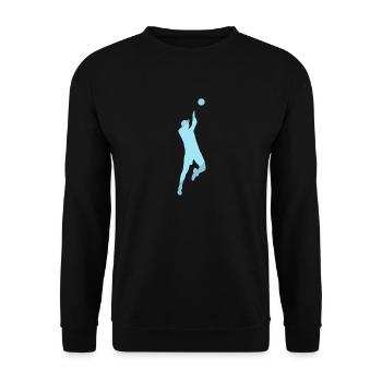 Volleyball, beach volleyball, beach ball, dredging - Unisex Sweatshirt - black - Front - Alina (178cm) & Michal (187cm)