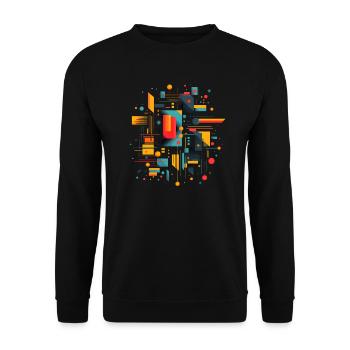 Figures Math Shapes Circle Rectangle Geometry - Unisex Sweatshirt - black - Front - Alina (178cm) & Michal (187cm)