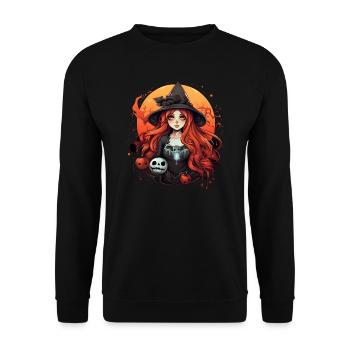 Halloween Hentai - Unisex Pullover - Schwarz - Vorne - Alina (178cm) & Michal (187cm)