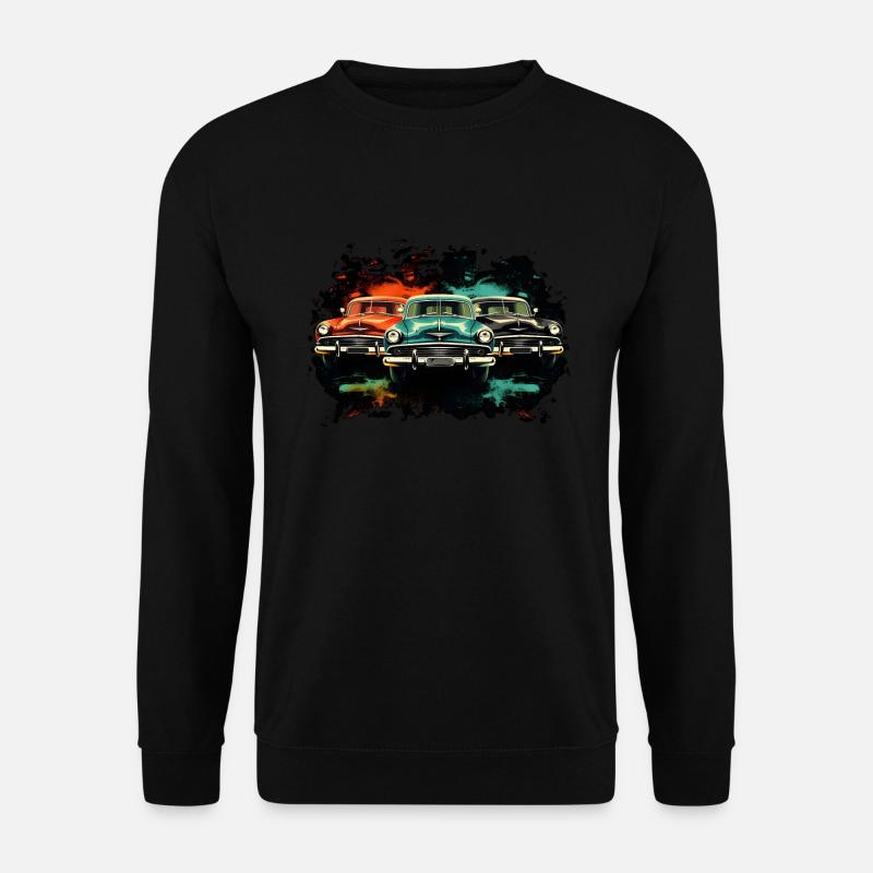 Oldtimer, Autos - Unisex Pullover - Schwarz