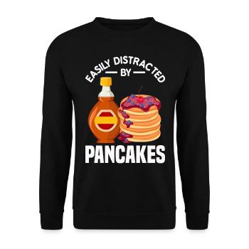 Pancakes - Unisex Pullover - Schwarz - Vorne - Alina (178cm) & Michal (187cm)