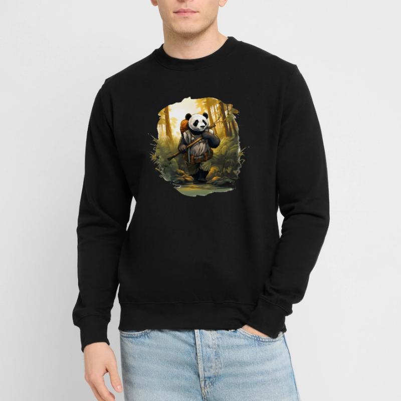 Panda Forest Bamboo Hiker Backpack Plants Sweat-shirt Unisexe