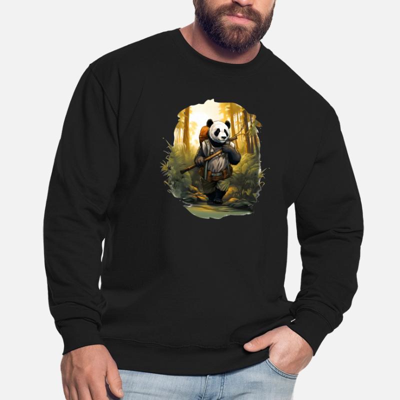 Panda Forest Bamboo Hiker Backpack Plants Sweat-shirt Unisexe