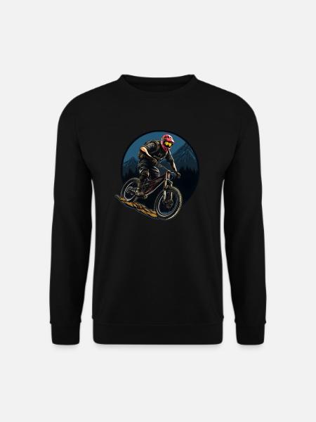 Mountainbike Fahrrad Hobby Freizeit Sport Wildnis - Unisex Pullover - Schwarz