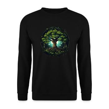 Baum Technologie - Unisex Pullover - Schwarz - Vorne - Alina (178cm) & Michal (187cm)