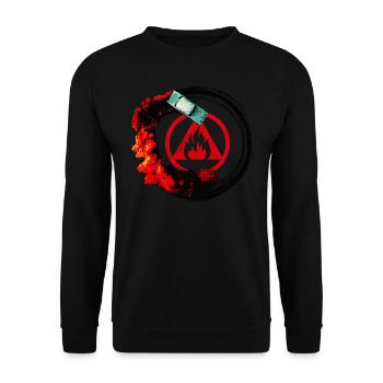 Far Cry 6 Logo With Car And Flame Symbol - Unisex Sweatshirt - black - Front - Alina (178cm) & Michal (187cm)