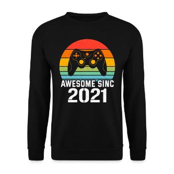 Cadeau Anniversaire 2021 Pour Tous les Gamers 2021 - Sweat-shirt Unisexe - noir - Devant - Alina (178cm) & Michal (187cm)