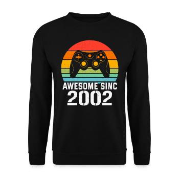 Cadeau Anniversaire 2002 Pour Tous les Gamers 2002 - Sweat-shirt Unisexe - noir - Devant - Alina (178cm) & Michal (187cm)