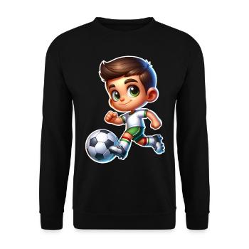 Soccer - Unisex Sweatshirt - black - Front - Alina (178cm) & Michal (187cm)