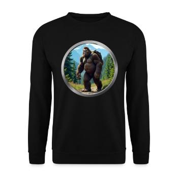 Bigfoot Hiking - Unisex Sweatshirt - black - Front - Alina (178cm) & Michal (187cm)