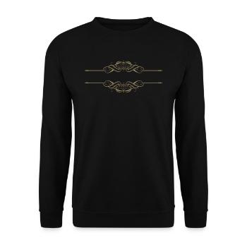 Trennlinien · Headers · Frames - Unisex Pullover - Schwarz - Vorne - Alina (178cm) & Michal (187cm)