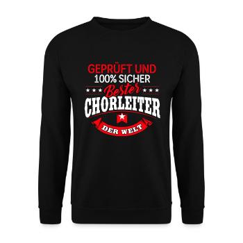 Chorleiter Dirigent Dirigentin Chor Gesangschor - Unisex Pullover - Schwarz - Vorne - Alina (178cm) & Michal (187cm)