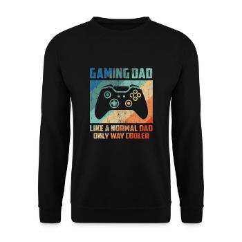 GAMER GAMING DAD DAD VATERVATERTAG GIFT - Unisex Sweatshirt - black - Front - Alina (178cm) & Michal (187cm)