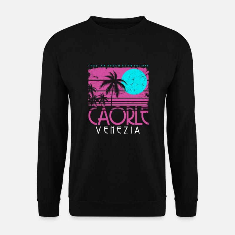 CAORLE VENEZIA ITALY BEACH CLUB RETRO GIFT - Unisex Sweatshirt - black