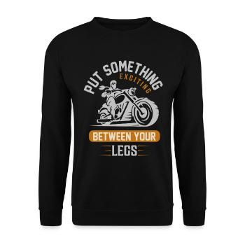 Lustiger Motorrad Chopper Spruch - Motorrad - Unisex Pullover - Schwarz - Vorne - Alina (178cm) & Michal (187cm)