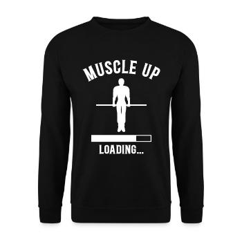 Street Workout Muscle Up Humour Sport Musculation - Sweat-shirt Unisexe - noir - Devant - Alina (178cm) & Michal (187cm)