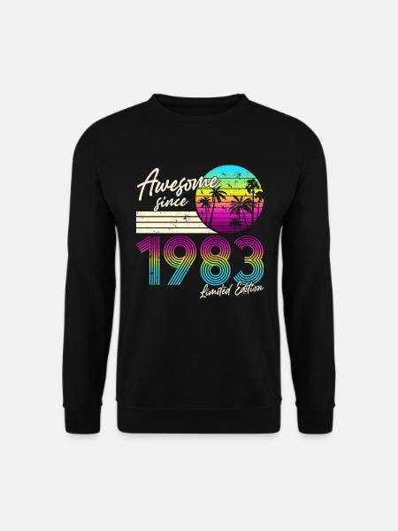 1983 Jahrgang Retro Vintage Geburtstag Geschenk - Unisex Pullover - Schwarz