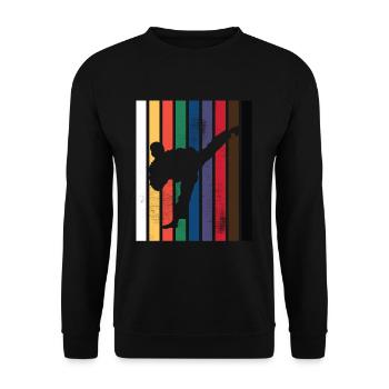Karate Belt Colors Mens - Unisex Sweatshirt - black - Front - Alina (178cm) & Michal (187cm)