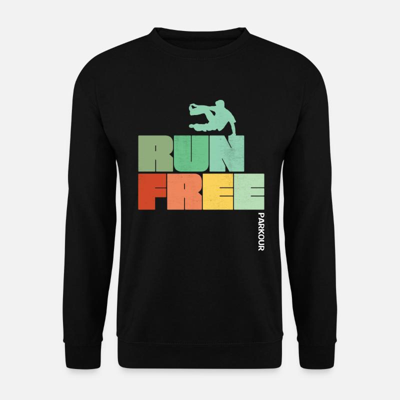Parkour Run Free - Unisex Sweatshirt - black
