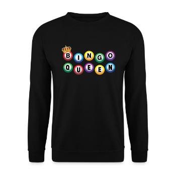 Bingo Queen - Unisex Sweatshirt - black - Front - Alina (178cm) & Michal (187cm)