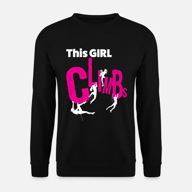 Climbing This Girl Climbs - Unisex Sweatshirt - black
