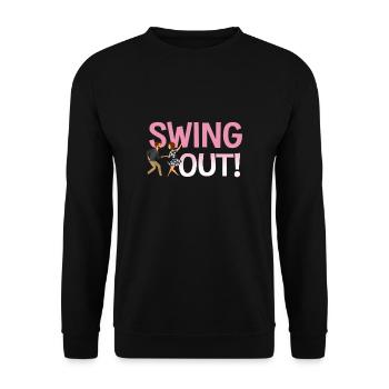 Swing Dancing Swing Out - Unisex Sweatshirt - black - Front - Alina (178cm) & Michal (187cm)