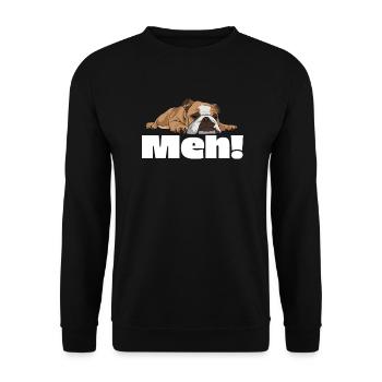 Bulldog anglais Meh - Sweat-shirt Unisexe - noir - Devant - Alina (178cm) & Michal (187cm)