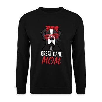 Great Dane Womens Great Dane Mom - Unisex Sweatshirt - black - Front - Alina (178cm) & Michal (187cm)