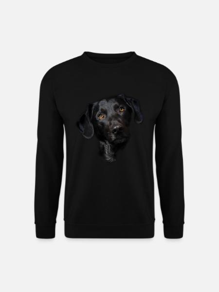 Schwarzes Labrador-Hundegesicht - Unisex Pullover - Schwarz