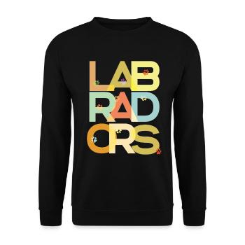 Labrador Hund Labradore - Unisex Pullover - Schwarz - Vorne - Alina (178cm) & Michal (187cm)