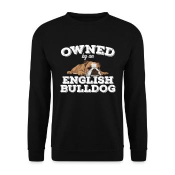 Bouledogue anglais appartenant à un bouledogue anglais - Sweat-shirt Unisexe - noir - Devant - Alina (178cm) & Michal (187cm)