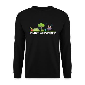 Gartenpflanzenflüsterer - Unisex Pullover - Schwarz - Vorne - Alina (178cm) & Michal (187cm)
