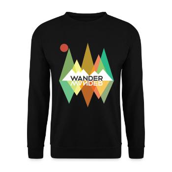 Wandern Wandern - Unisex Pullover - Schwarz - Vorne - Alina (178cm) & Michal (187cm)
