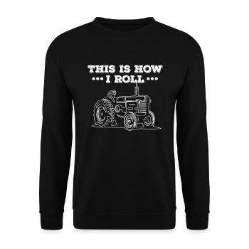 Traktor So ticke ich - Unisex Pullover - Schwarz - Vorne - Alina (178cm) & Michal (187cm)